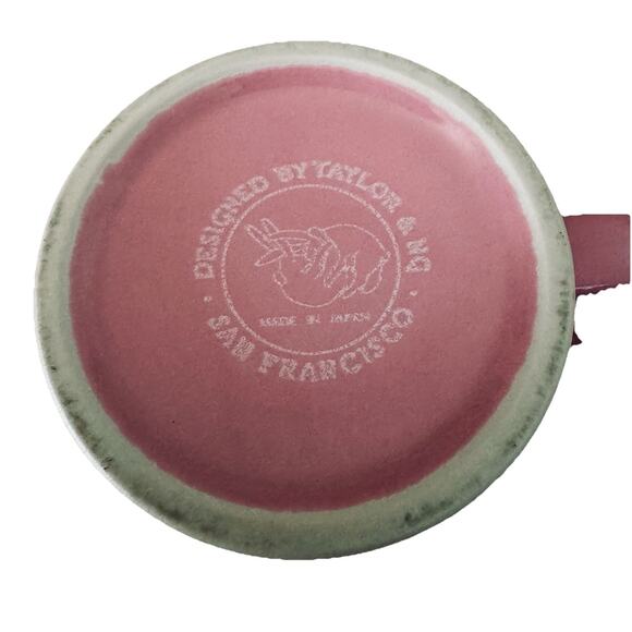 Lot Of 2 Vintage Taylor & Ng Mug Pink Naughty Bunny Rabbit 1979 Cup San Fran Art - Picture 4 of 5